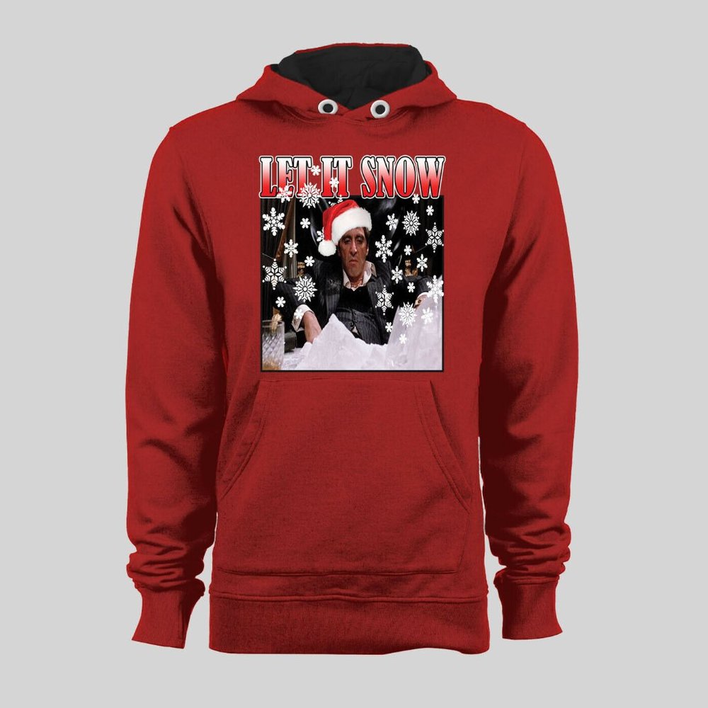 SCARFACE TONY MONTANA LET IT SNOW XMAS HOODIE